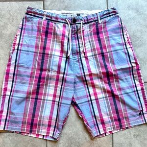 LRG Red and Blue Plaid Men's Shorts